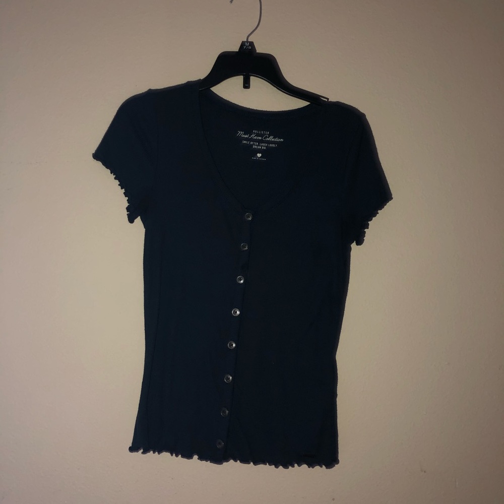 Hollister Navy must have collection soft tee